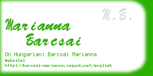 marianna barcsai business card